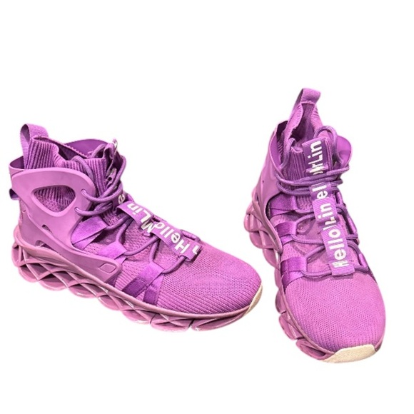 Hello Mr Lin Purple Blade Shoes Running/Walking, (NO SIZE TAG) Size 9. Preowned - Picture 3 of 10